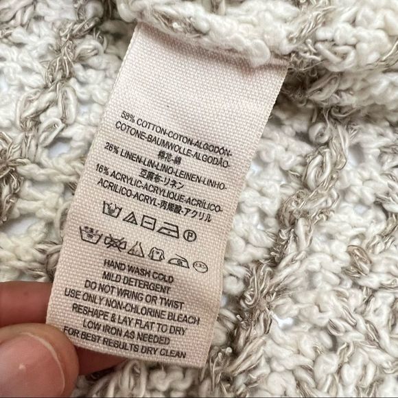 FREE PEOPLE Size XSmall Cotton Linen blend knit short sleeve knit top - Picture 8 of 11